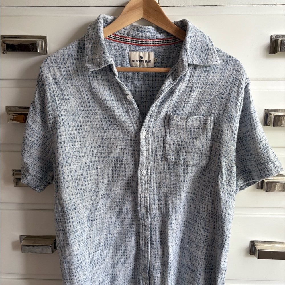 The Normal Brand Blue Casual Button Down Shirt